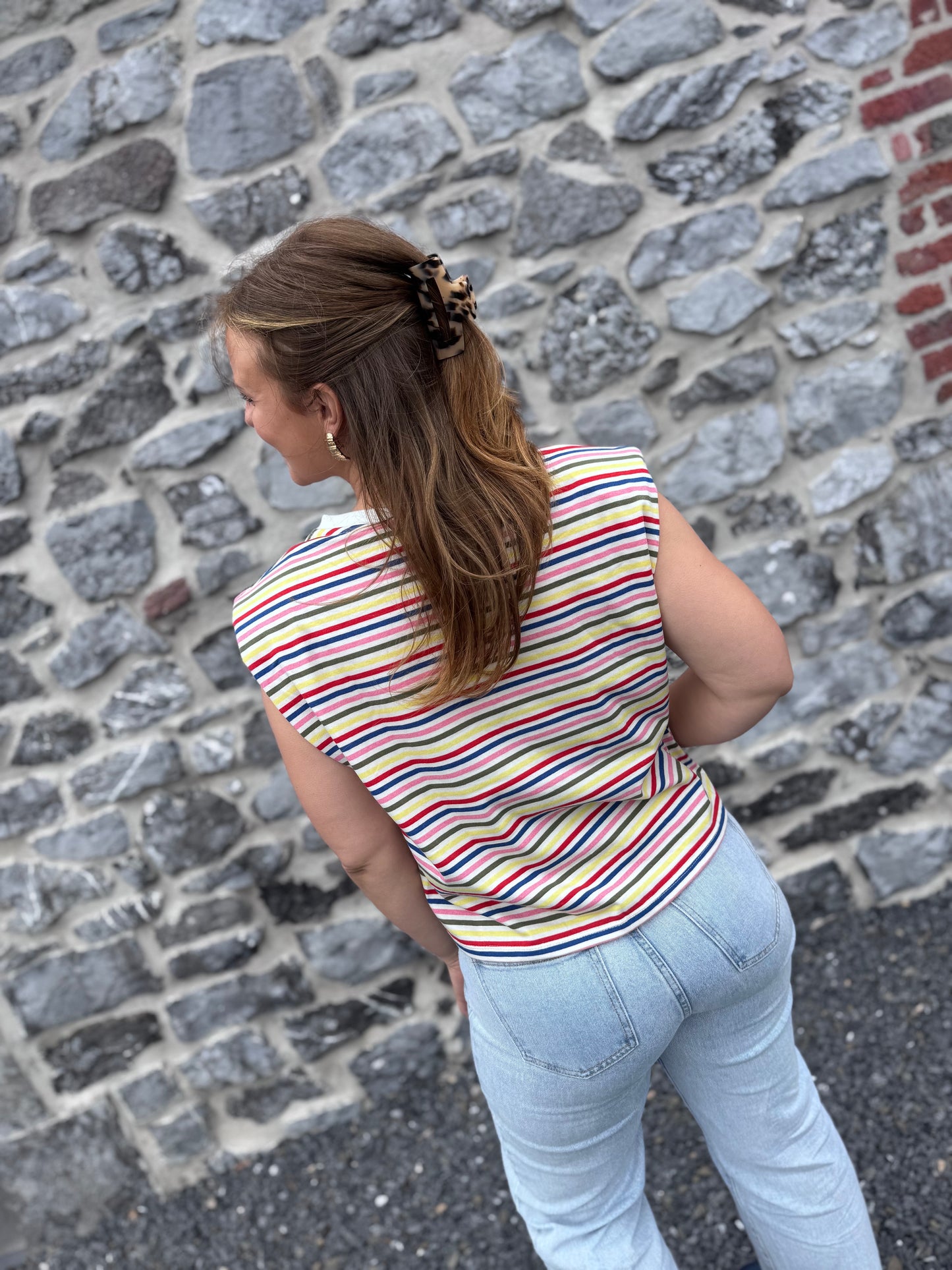 BLOUSE ELLIE - Haut ligné multicouleur