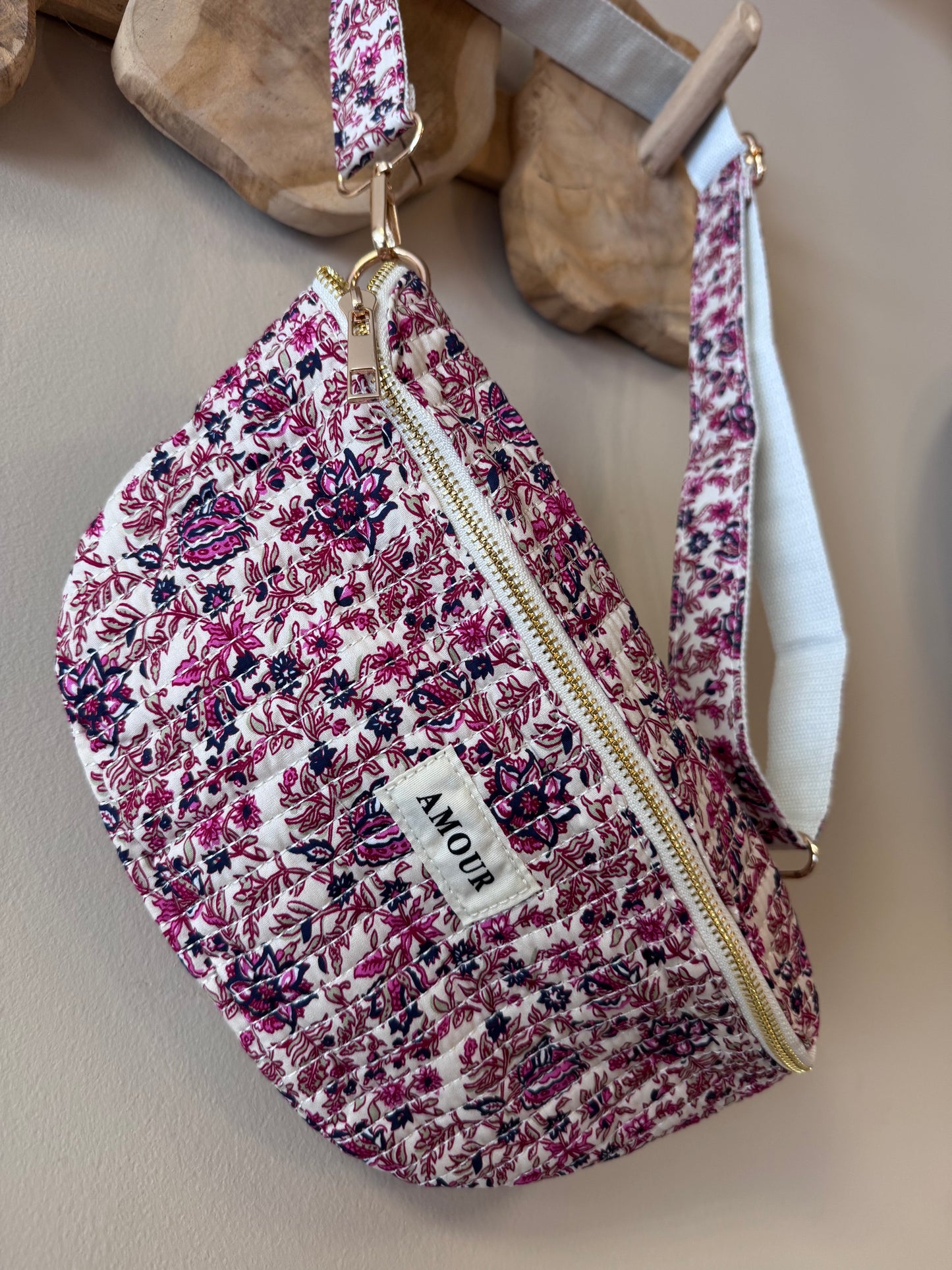 SAC BANANE FLEURI - AMOUR