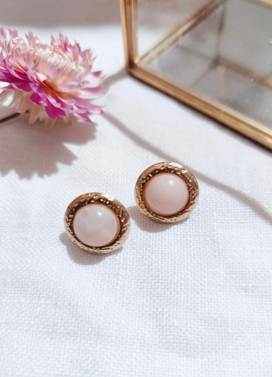 BOUCLES D’OREILLES PUCE - ROSES