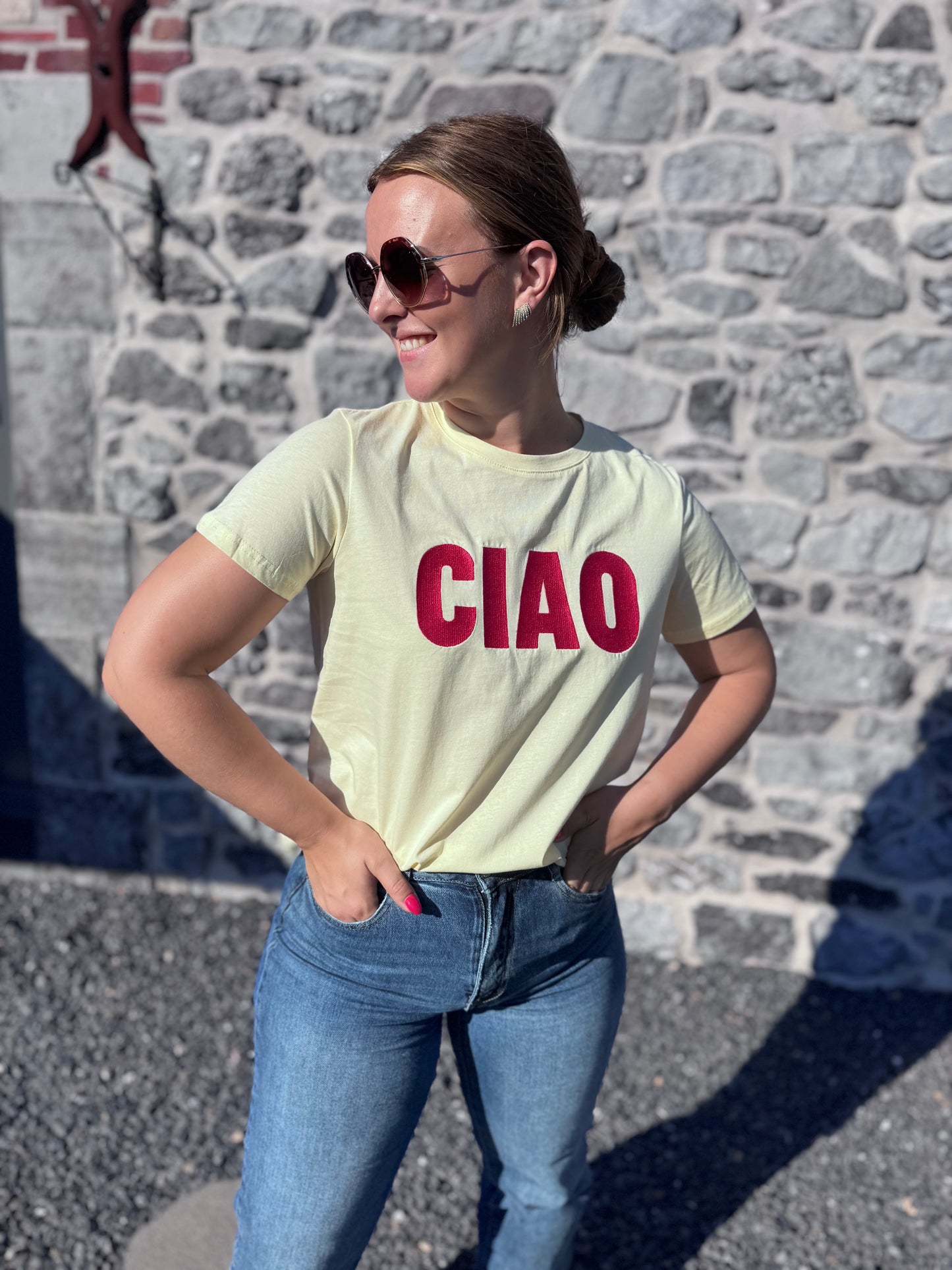 T-SHIRT CIAO - JAUNE