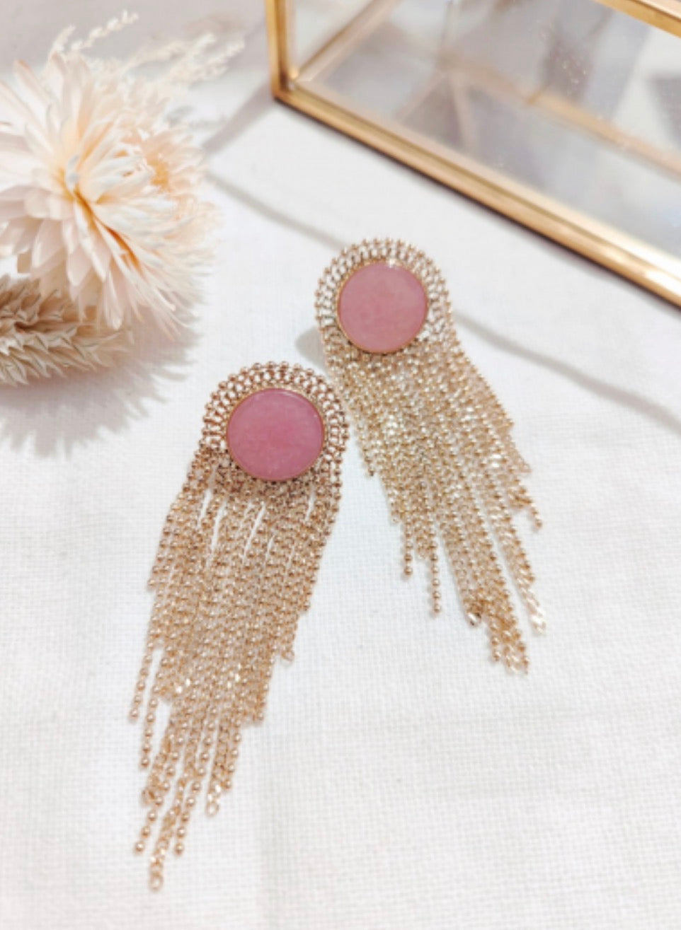 Boucles d'oreilles Lise - rose