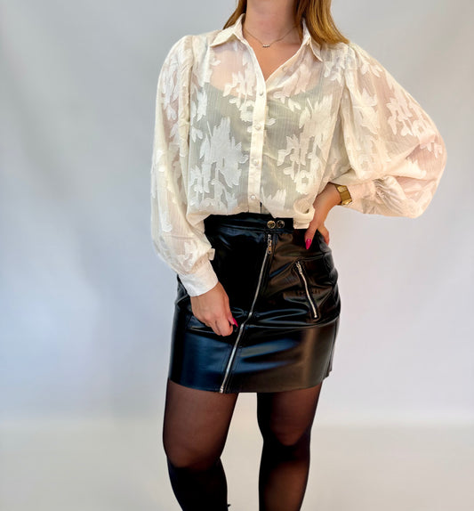 Chemisier Plume crème