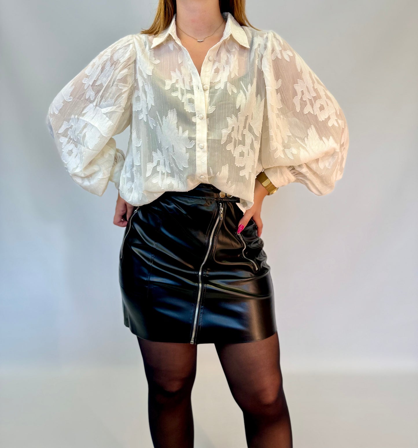 Chemisier Plume crème