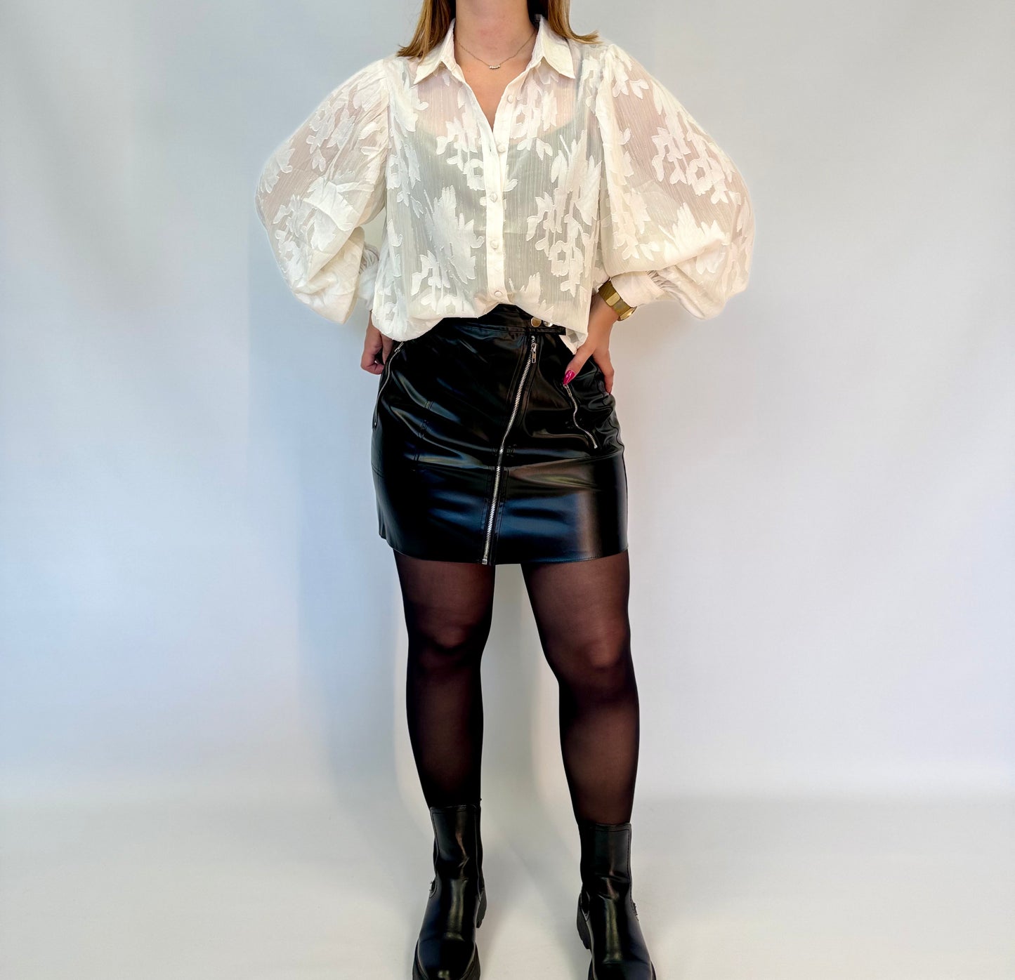 Chemisier Plume crème