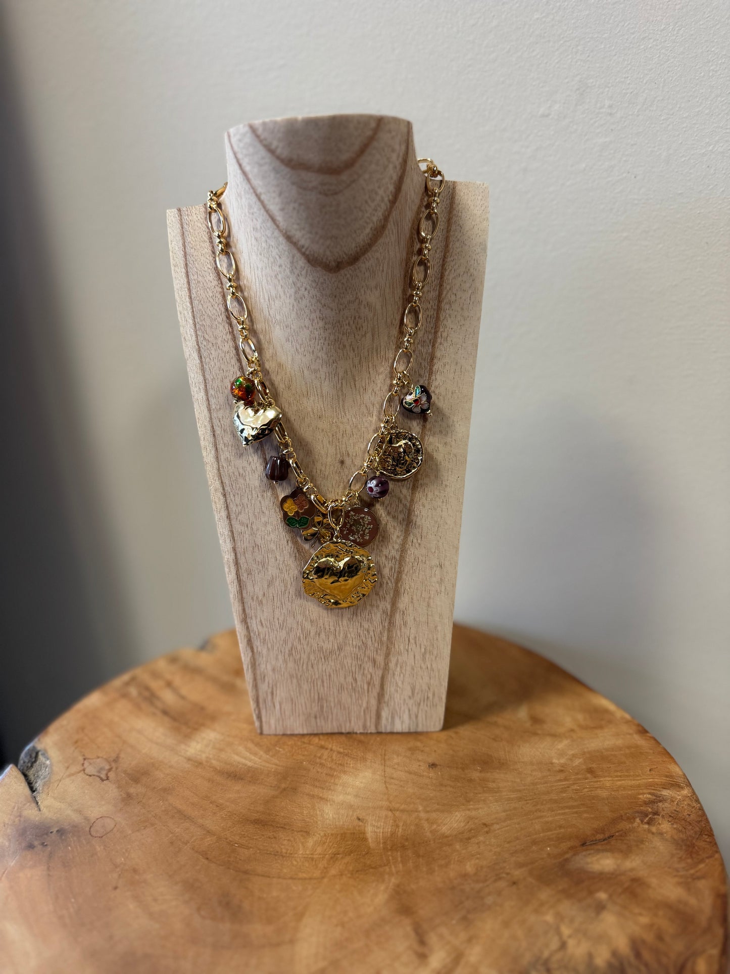 Collier pampilles chocolat