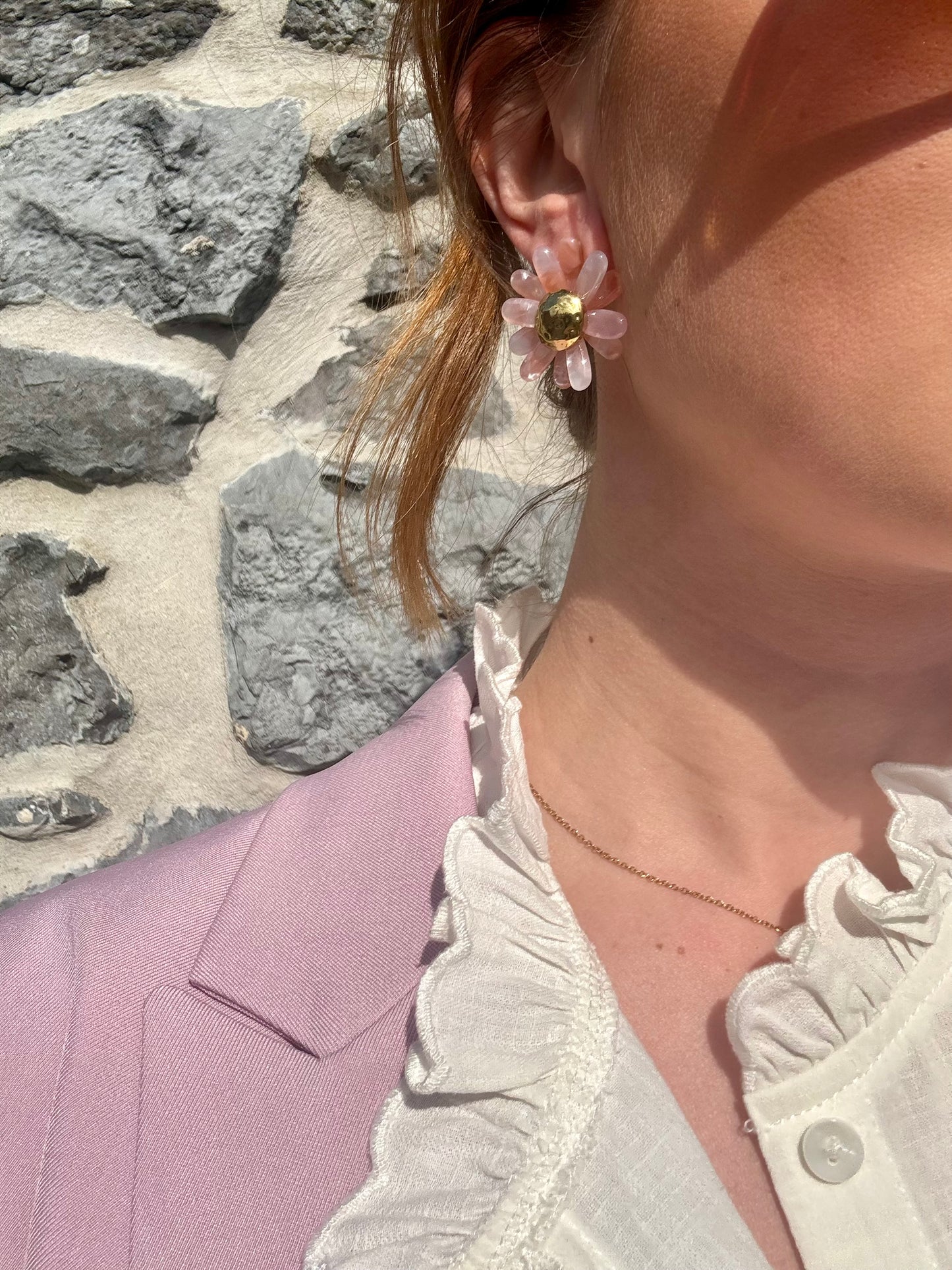 Boucles d'oreilles Rose