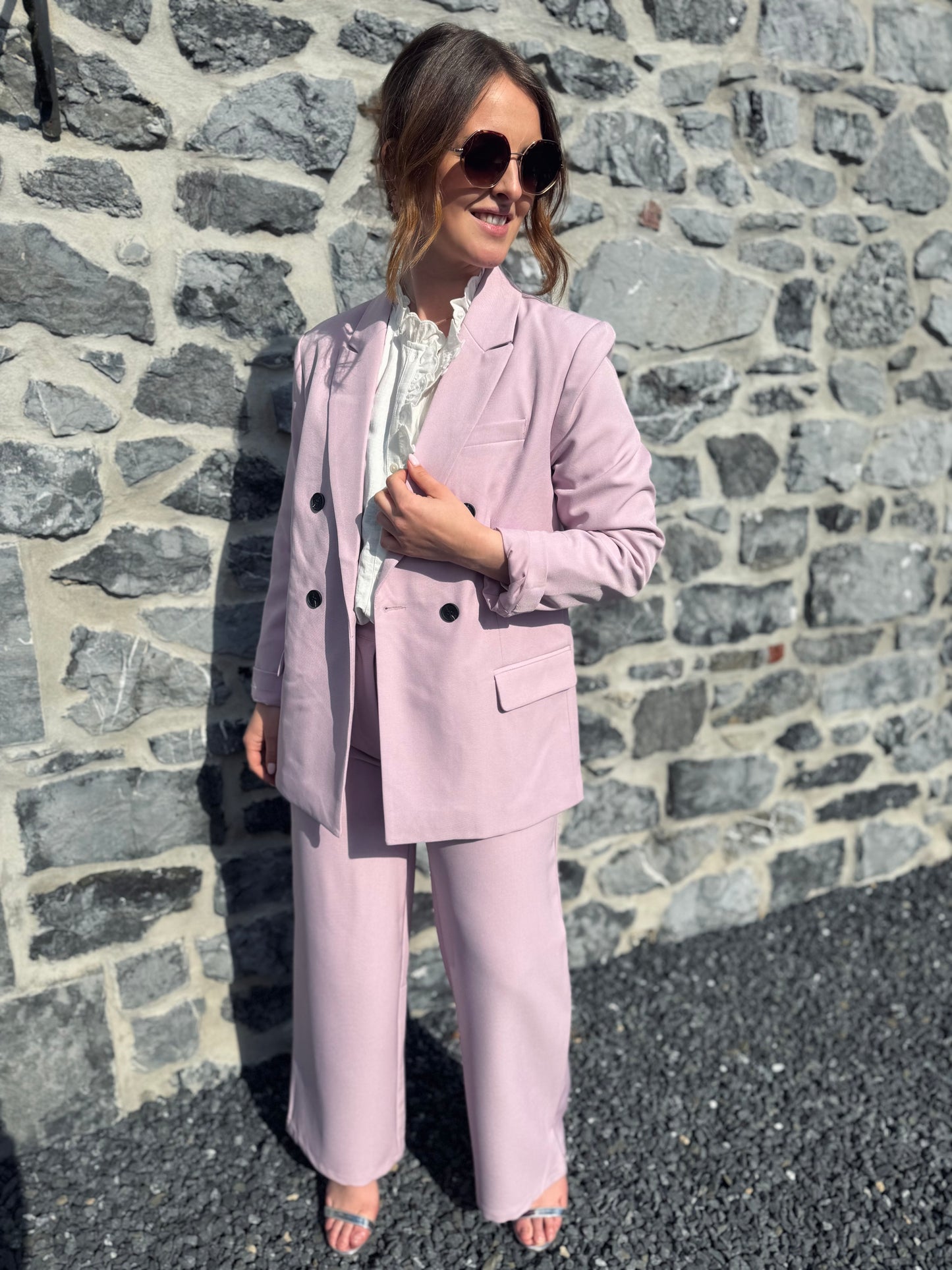 Pantalon Aubane rose