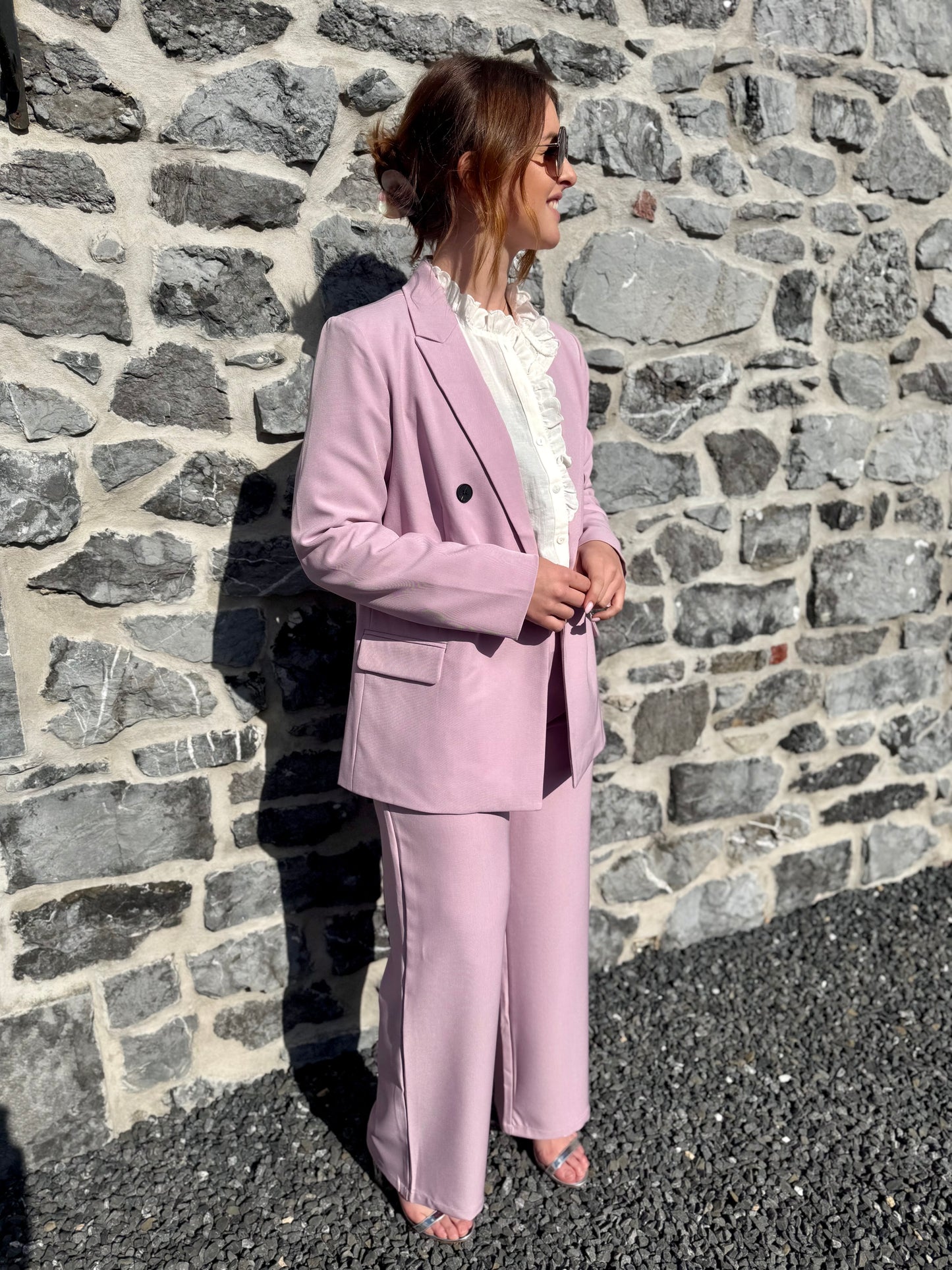 Pantalon Aubane rose