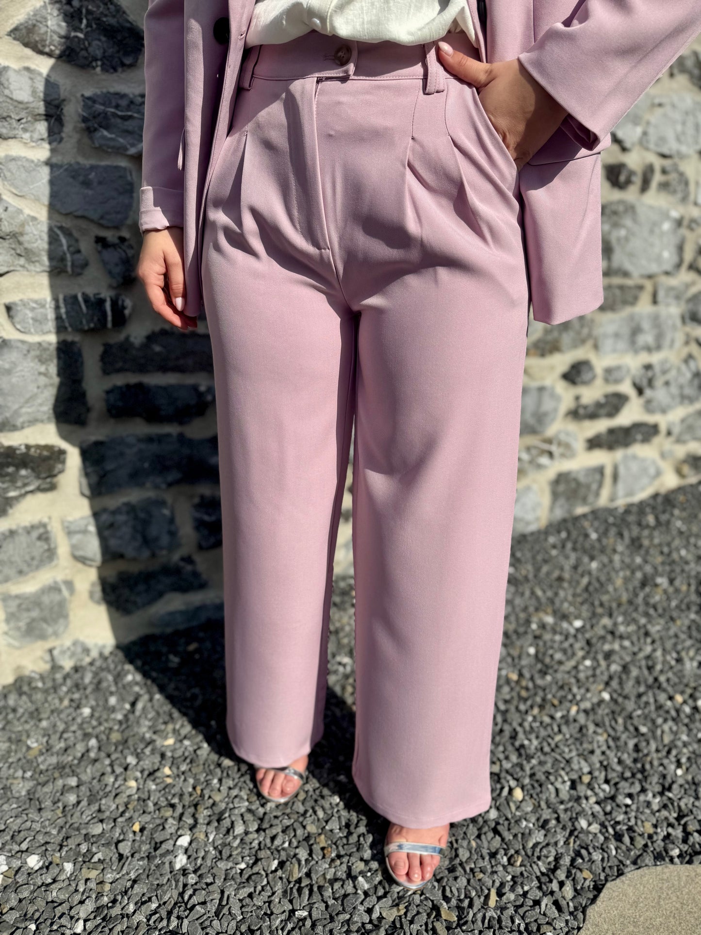 Pantalon Aubane rose