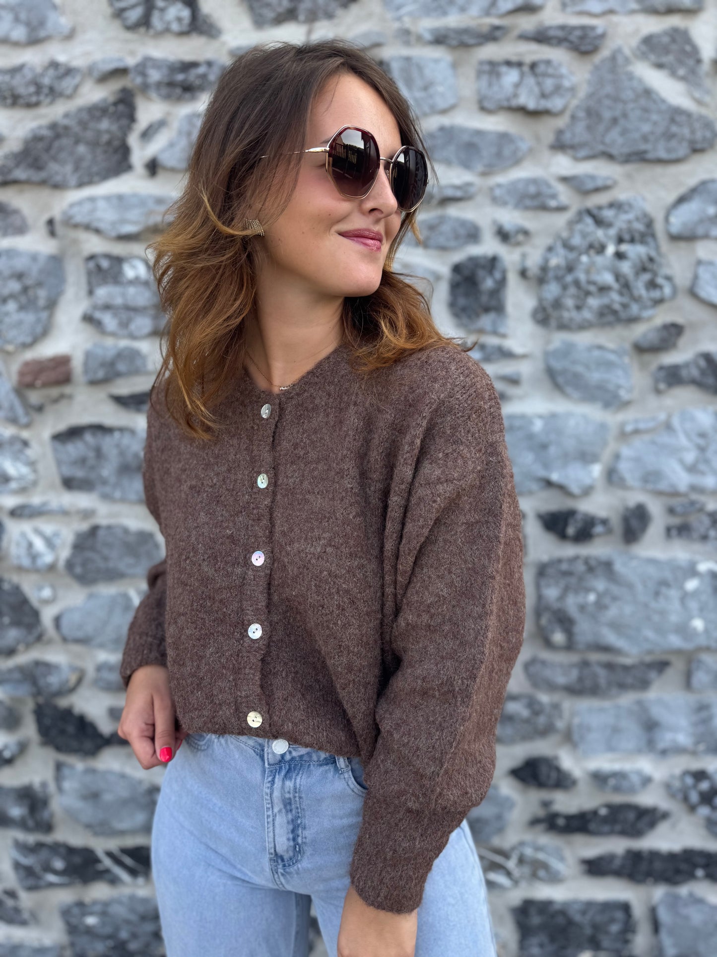 Gilet Maël noisette