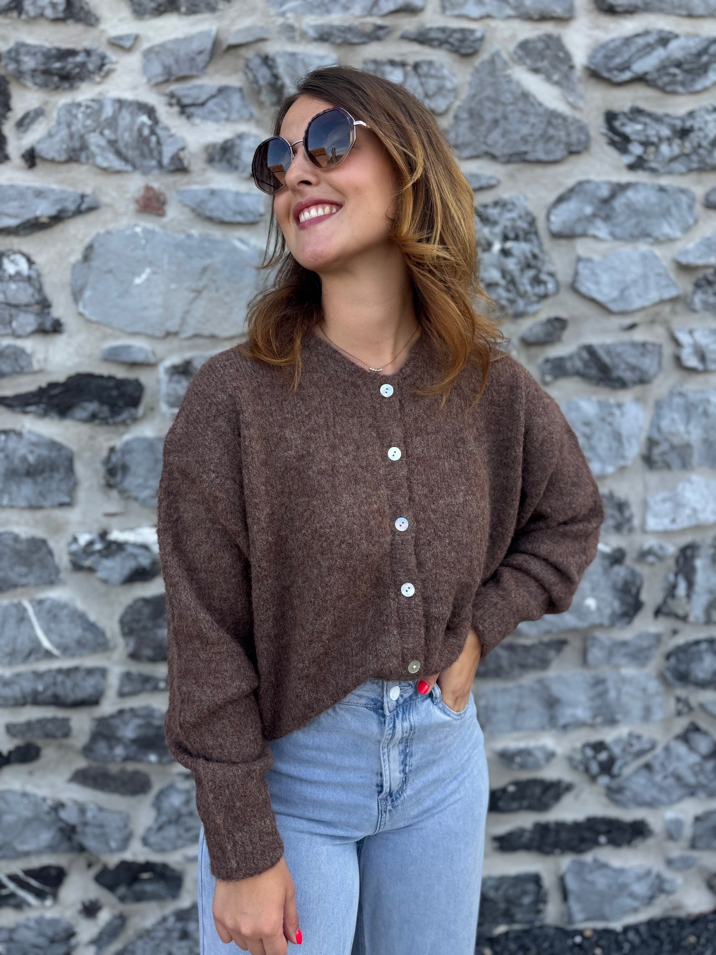 Gilet Maël noisette