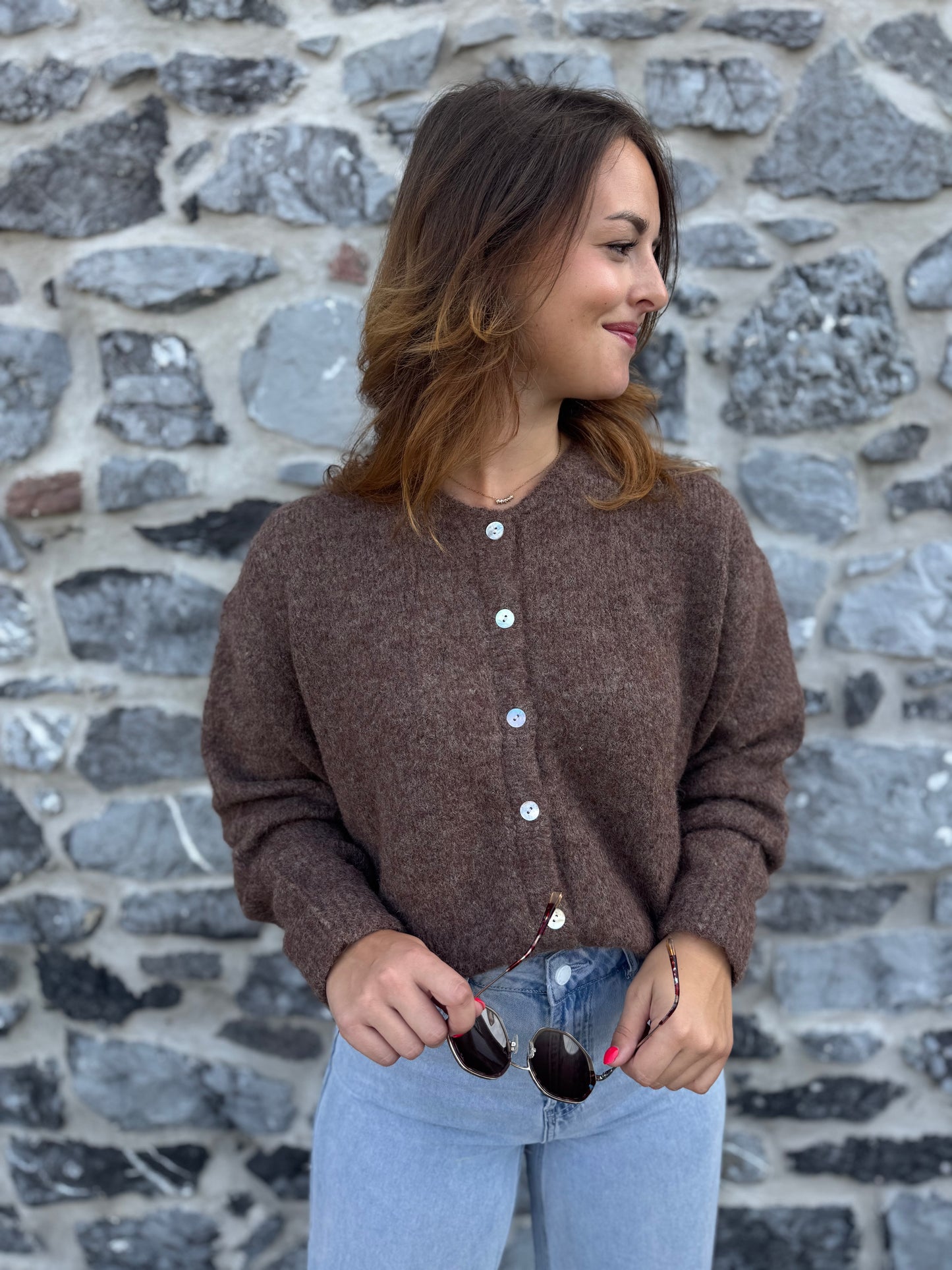 Gilet Maël noisette