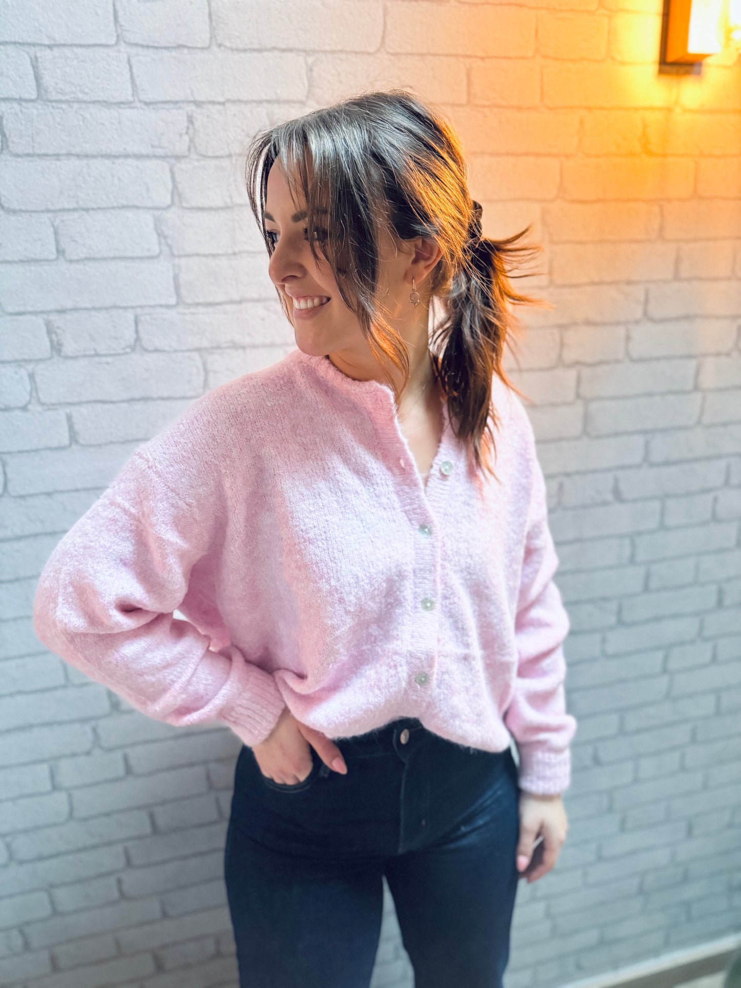 Maël rose - Gilet ample