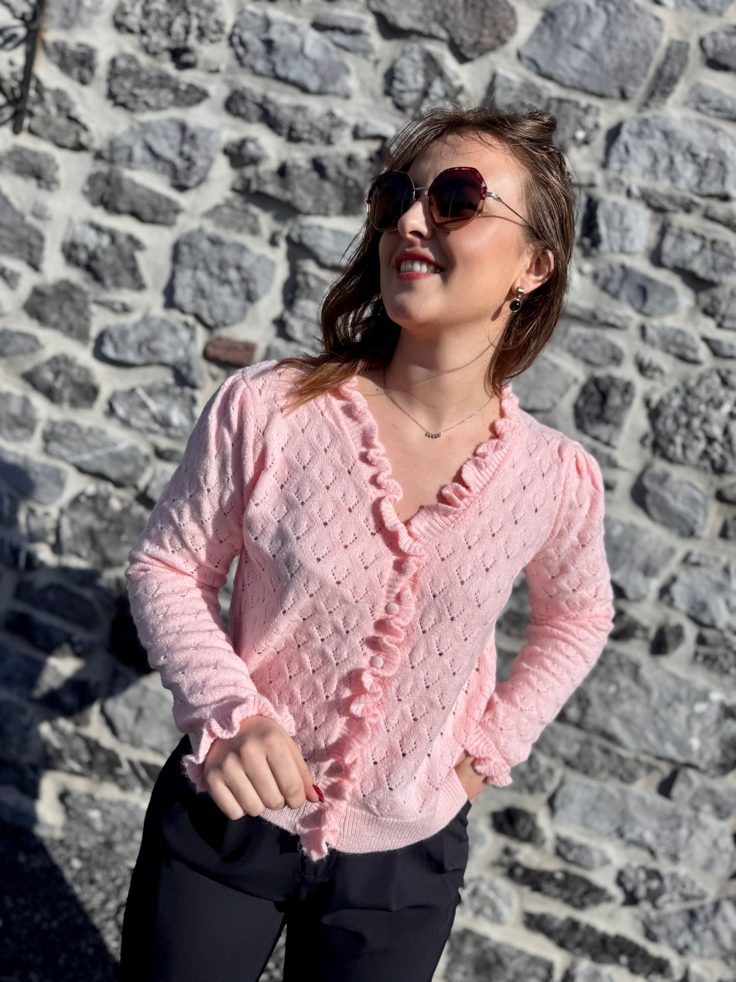 GILET AGATHE - ROSE