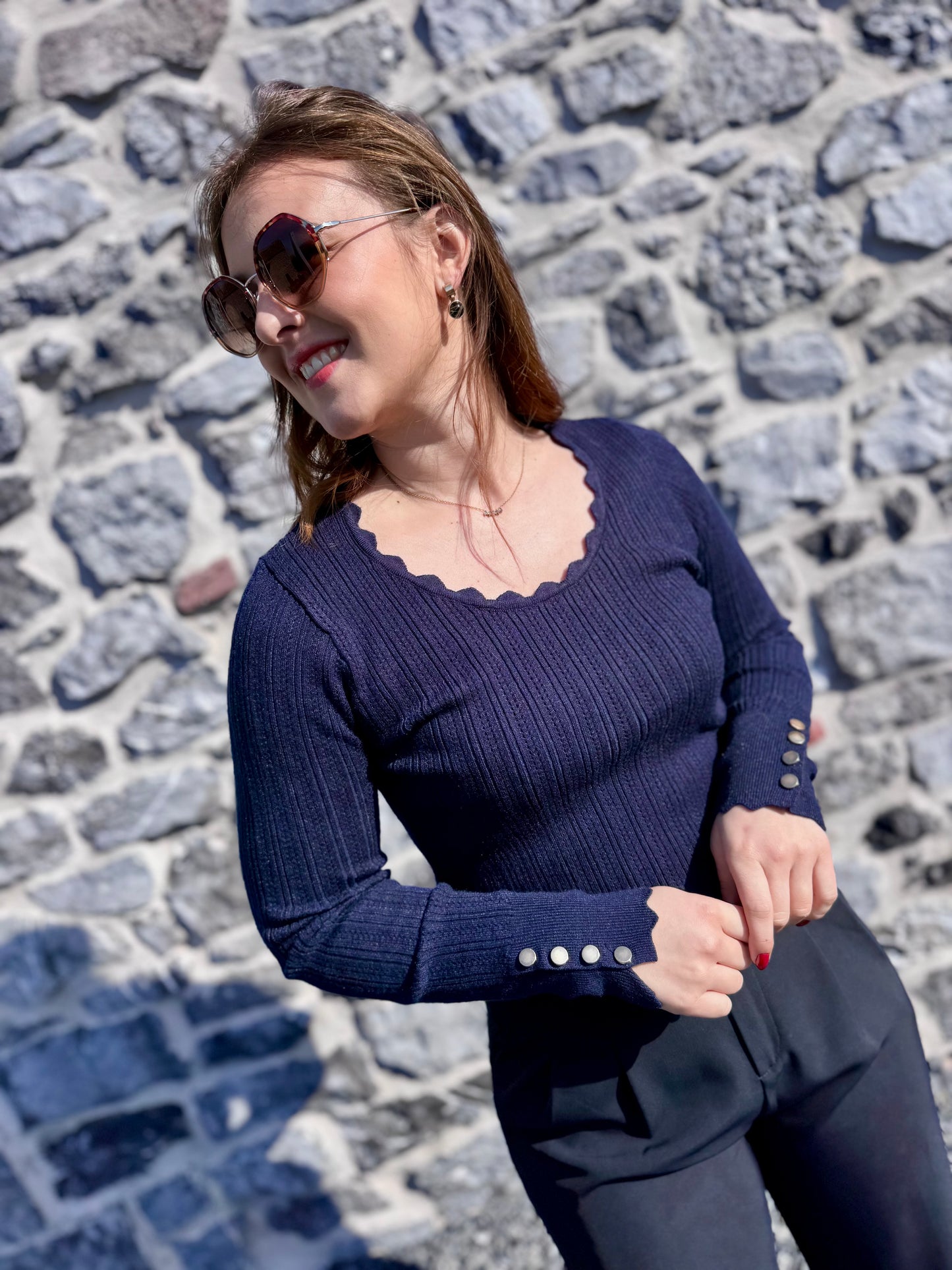 PULL HUGO - BLEU