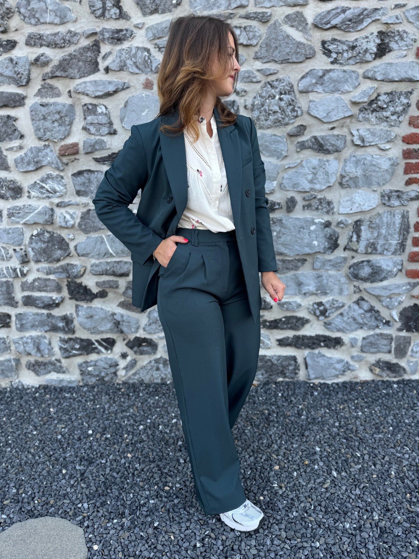 Pantalon Aubane vert sapin