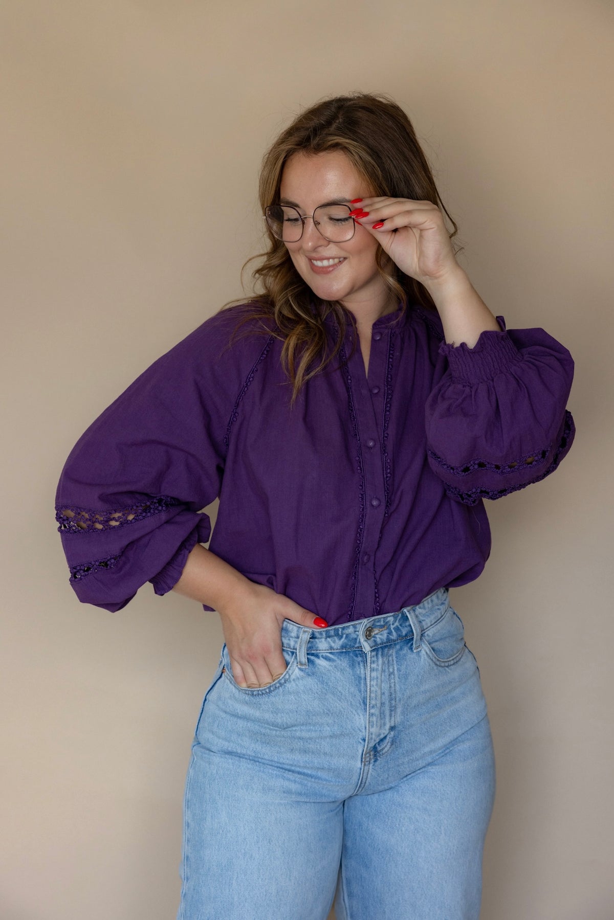 JEANS LOUCA - Bleu clair coupe ballon