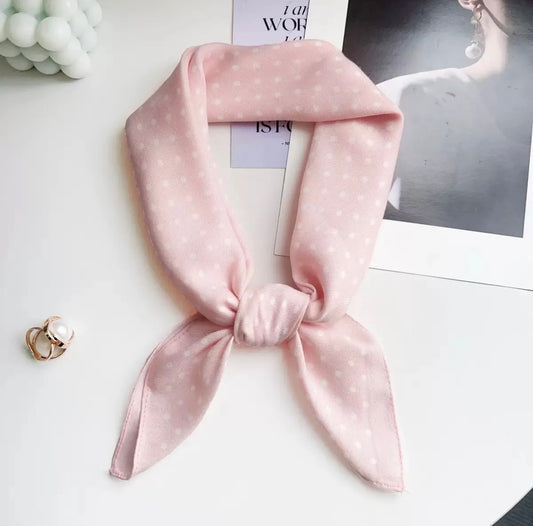 FOULARD A POIS - ROSE