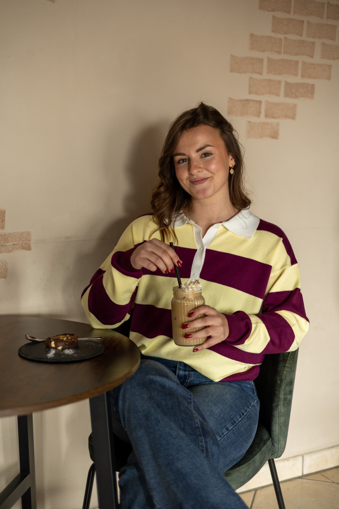 POLO RUBY - BORDEAUX ET JAUNE