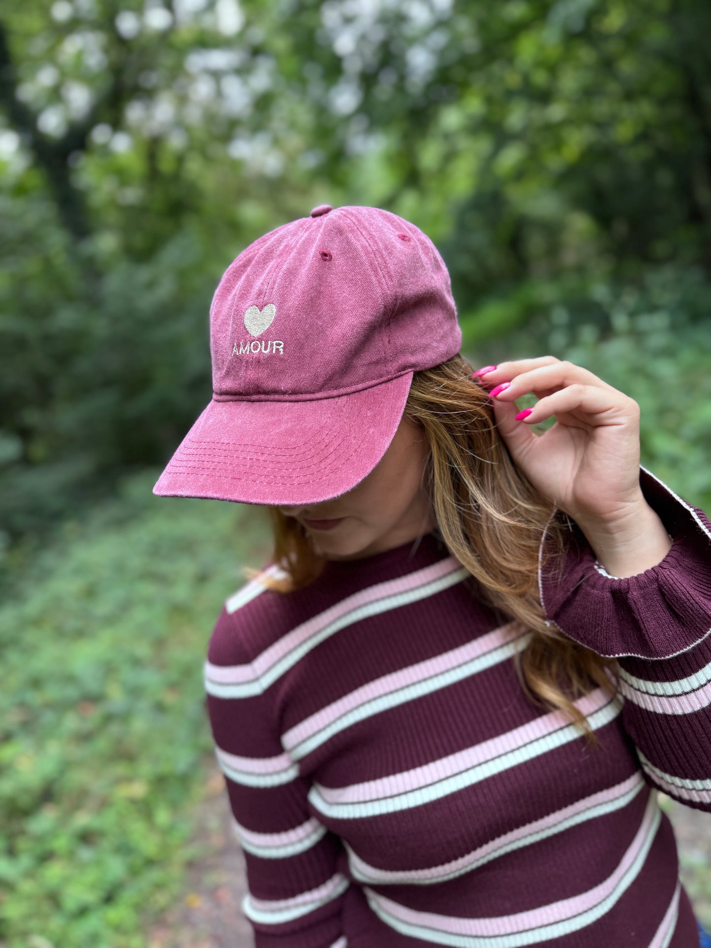 CASQUETTE AMOUR - Bordeaux