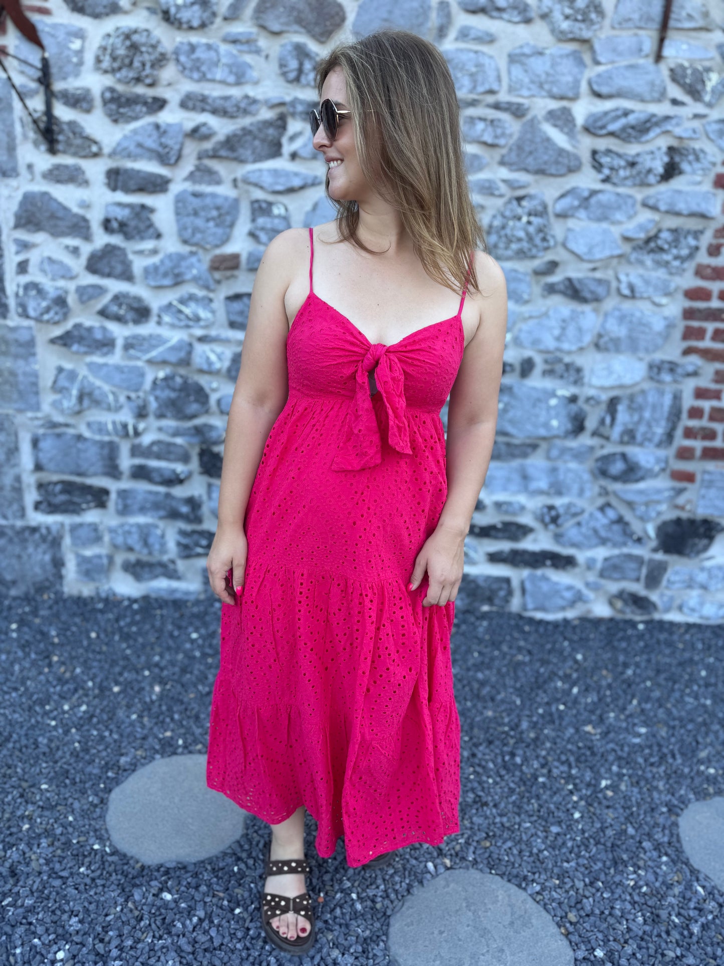 ROBE ALBANE - FUCHSIA