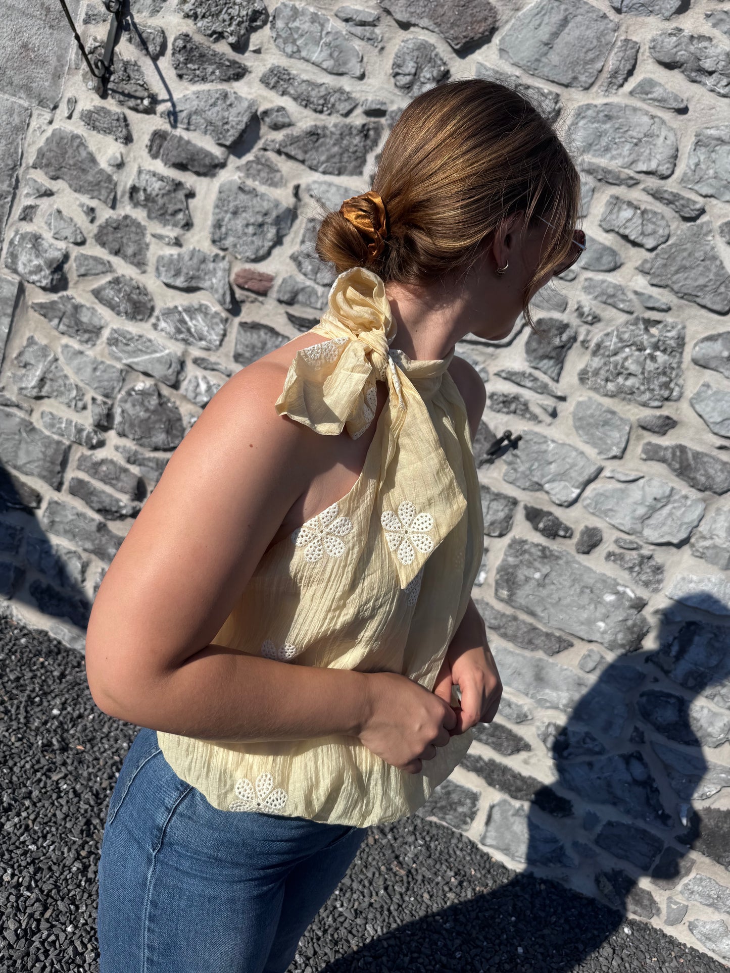 BLOUSE FLEUR - JAUNE