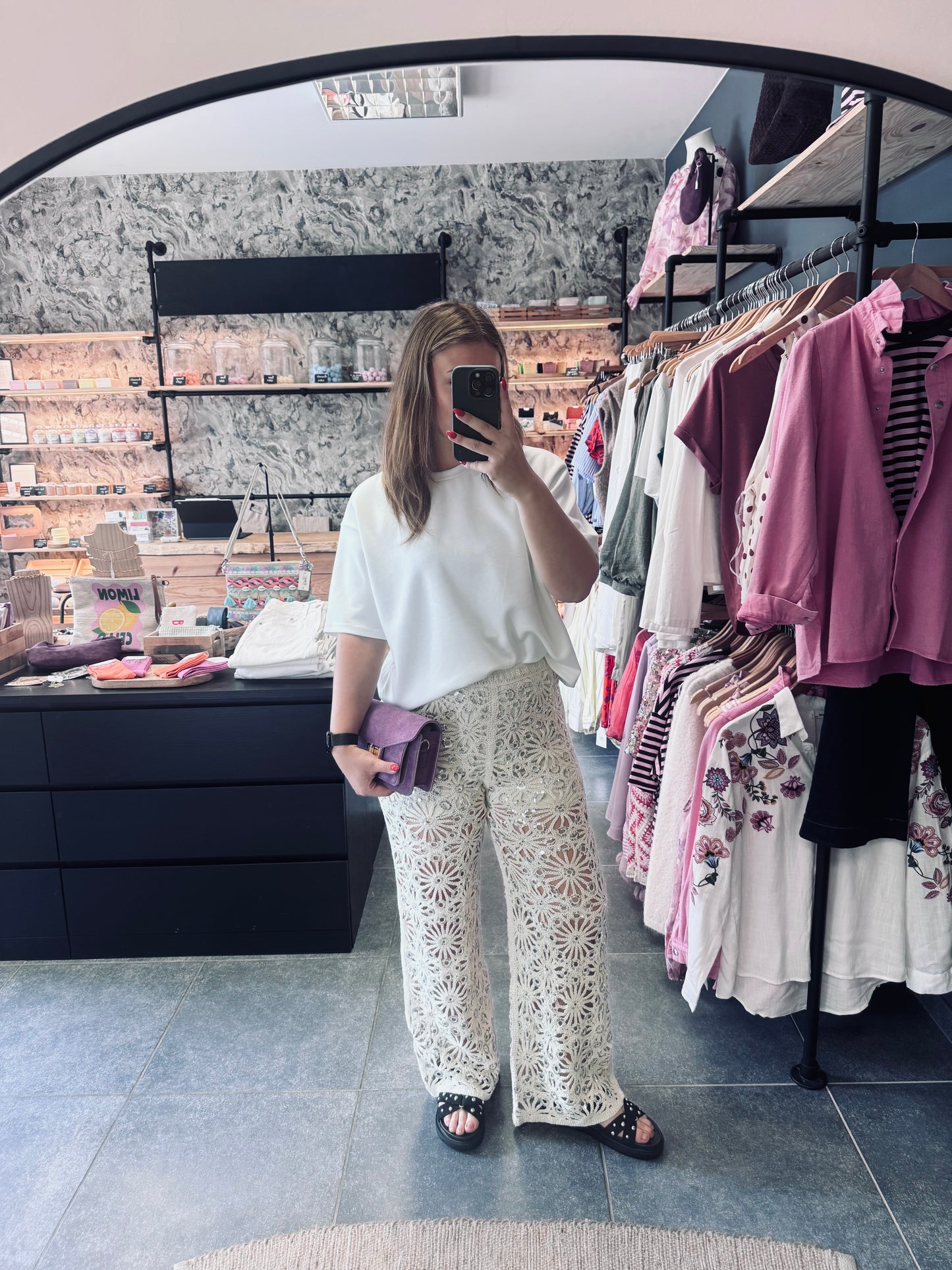PANTALON RYO - BEIGE CROCHET