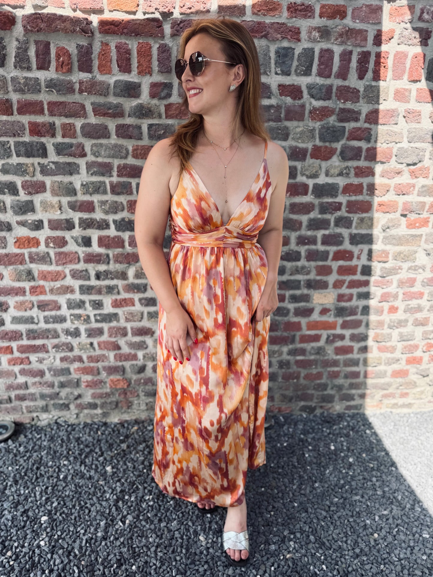 Robe longue Bruna - Orange