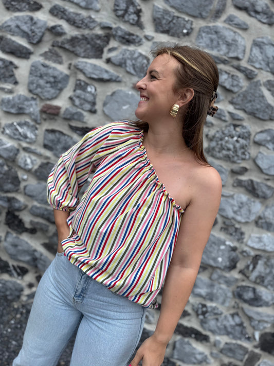 BLOUSE JESSY - Blouse lignée multicouleur