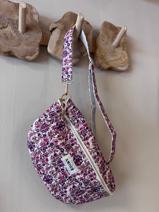 SAC BANANE FLEURI - AMOUR