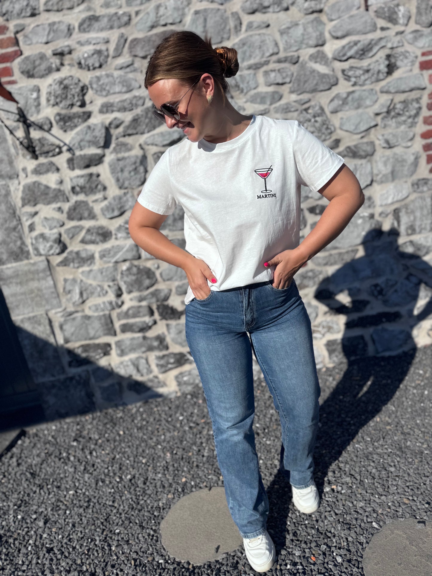 T-SHIRT MARTINI - BLANC