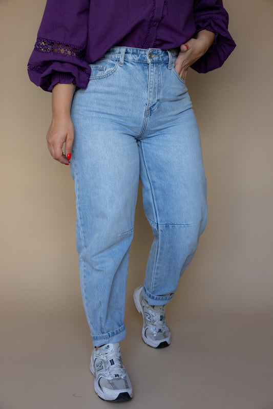 JEANS LOUCA - Bleu clair coupe ballon