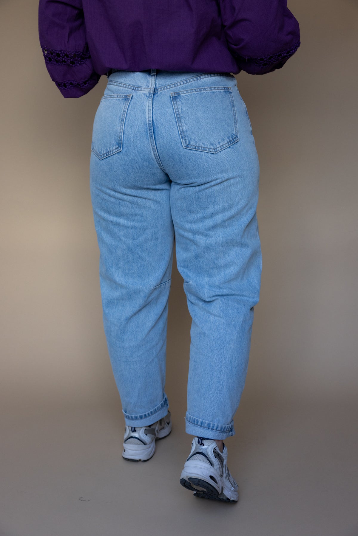 JEANS LOUCA - Bleu clair coupe ballon
