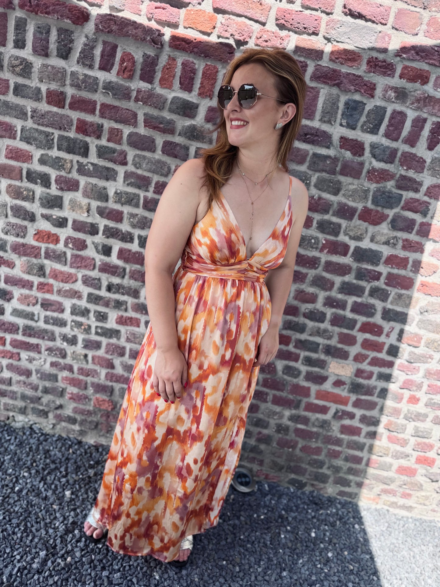 Robe longue Bruna - Orange