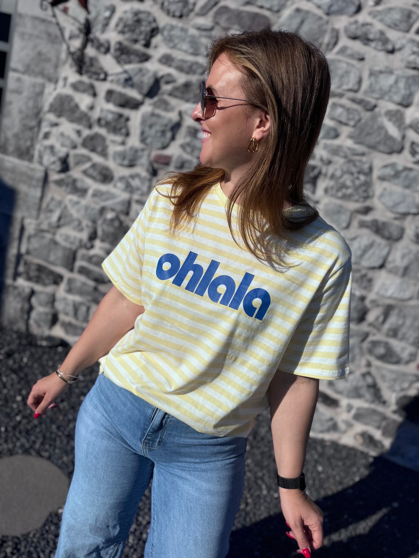 T-SHIRT OHLALA - JAUNE