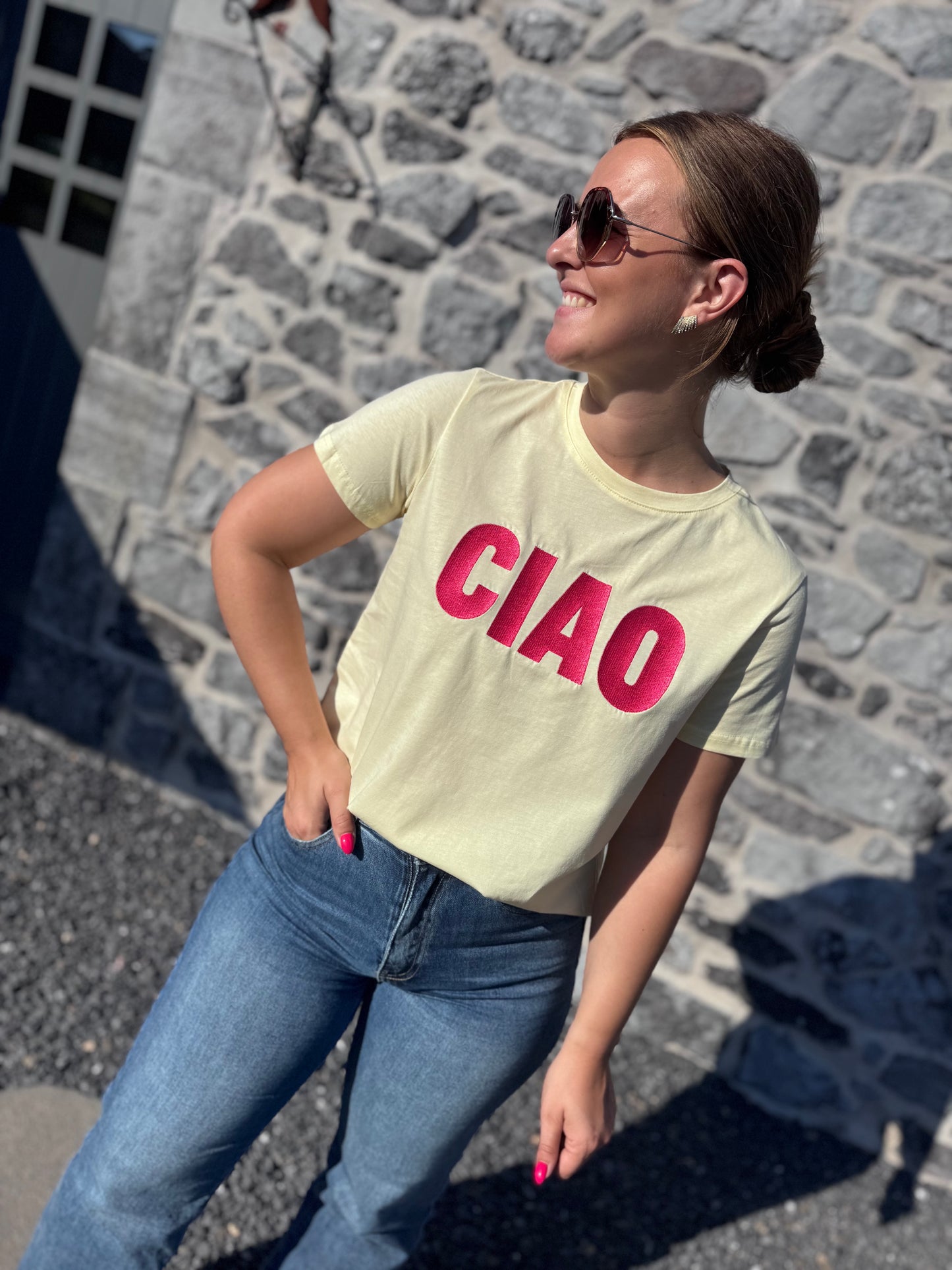 T-SHIRT CIAO - JAUNE