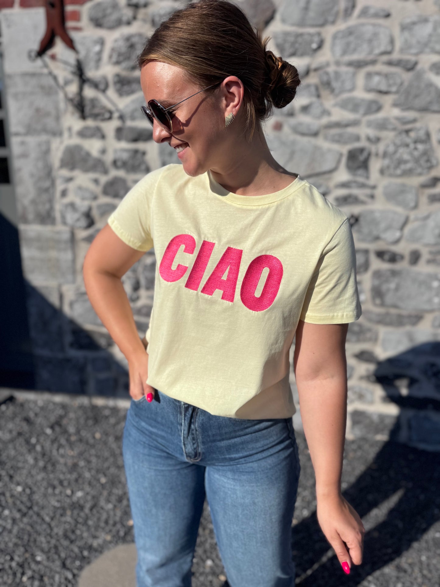 T-SHIRT CIAO - JAUNE