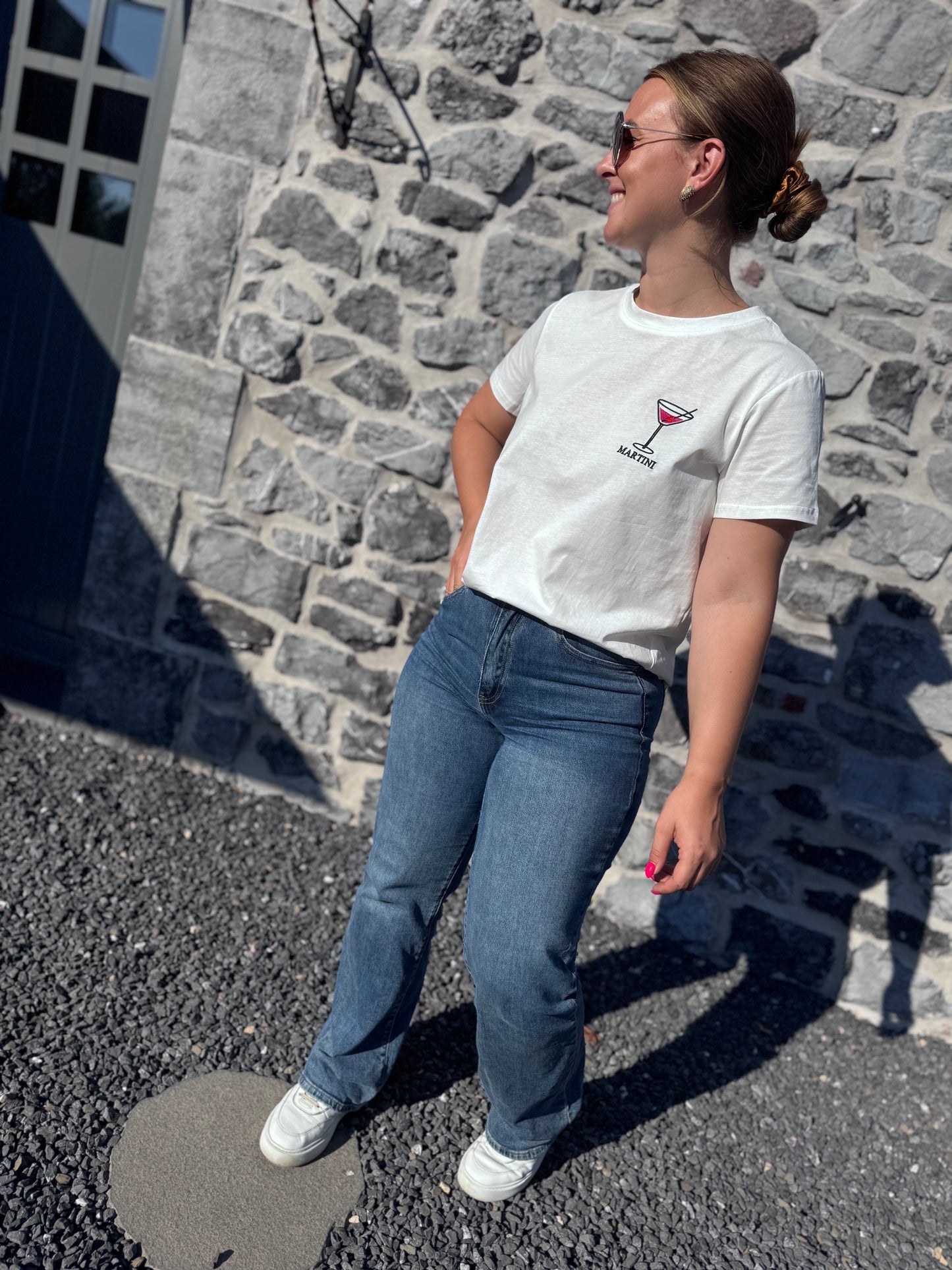 T-SHIRT MARTINI - BLANC