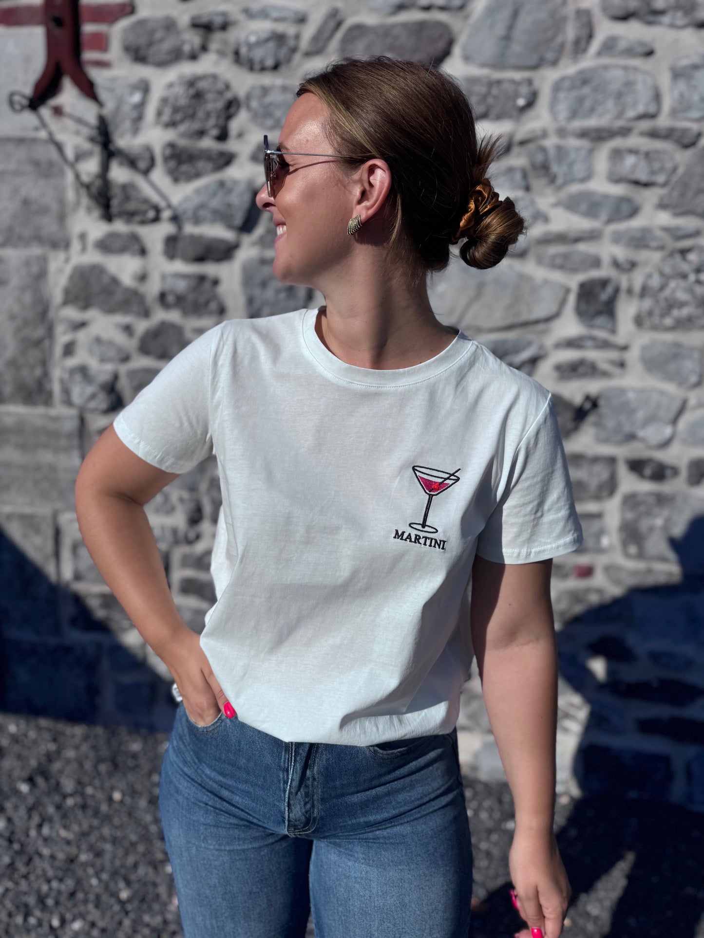 T-SHIRT MARTINI - BLANC