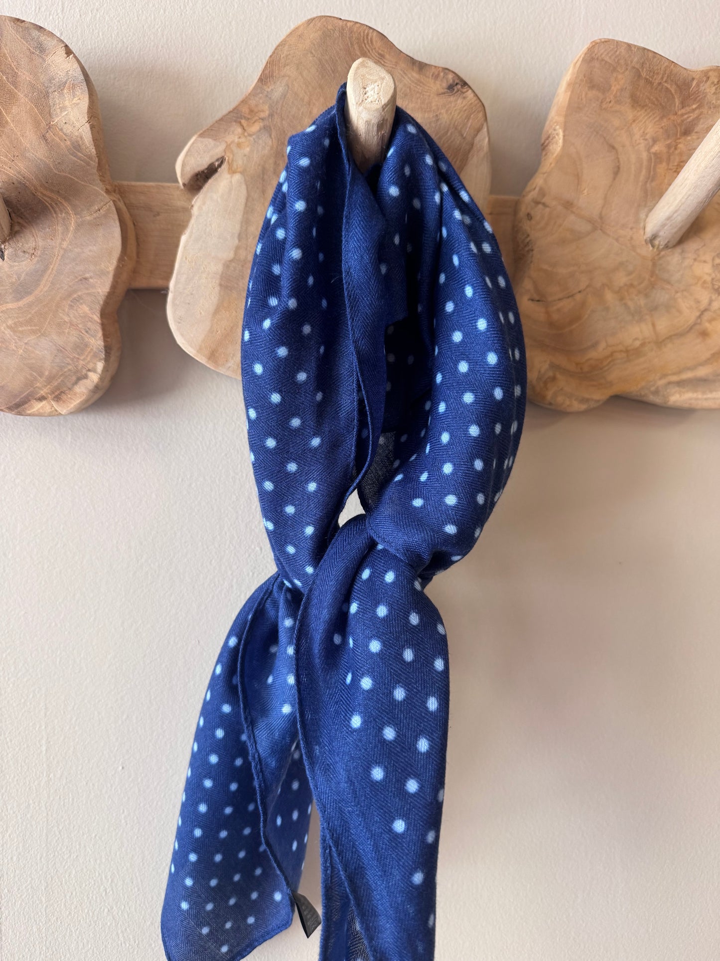 FOULARD A POIS - BLEU