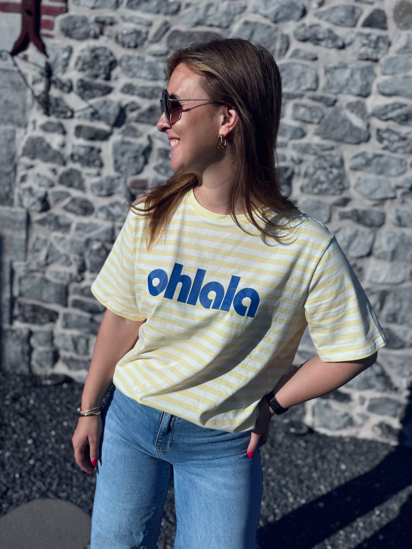 T-SHIRT OHLALA - JAUNE