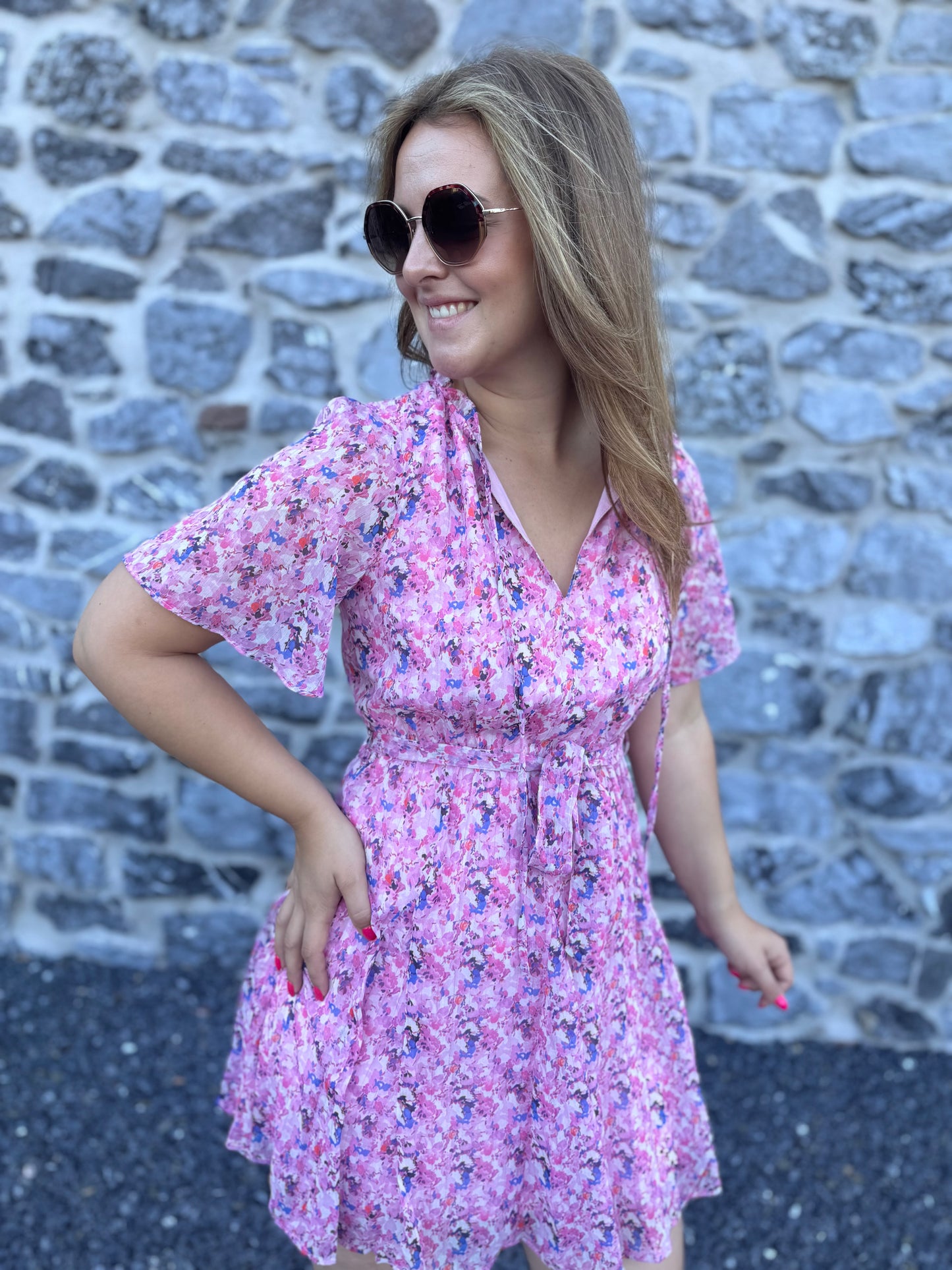 ROBE AMBRE - ROSE
