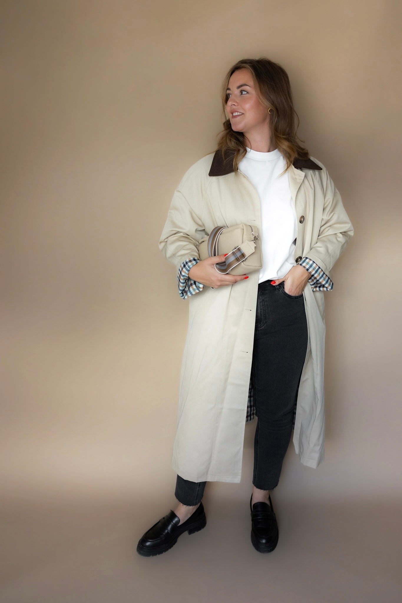 JEANS MILO - Gris moyen coupé mom fit