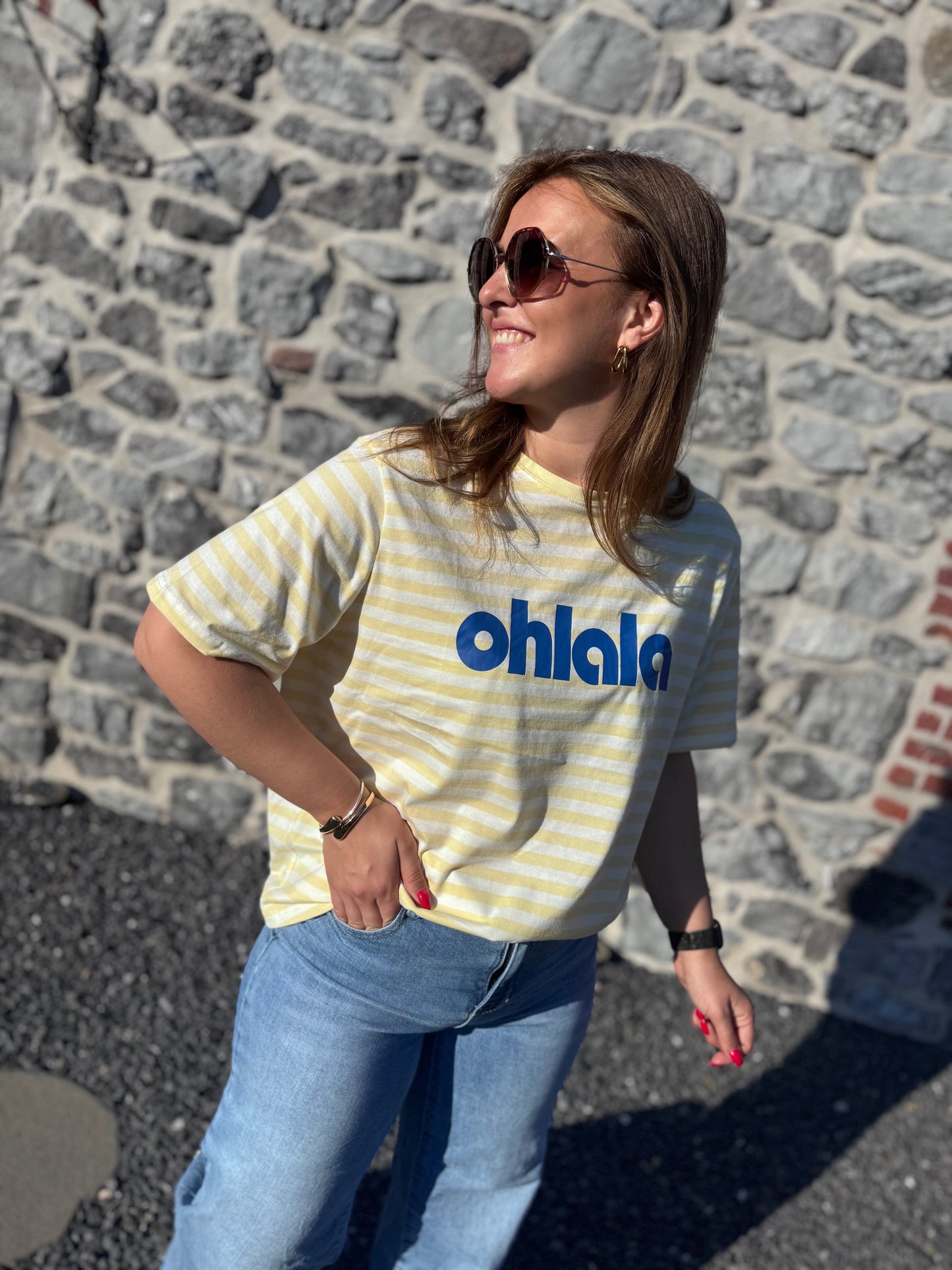 T-SHIRT OHLALA - JAUNE