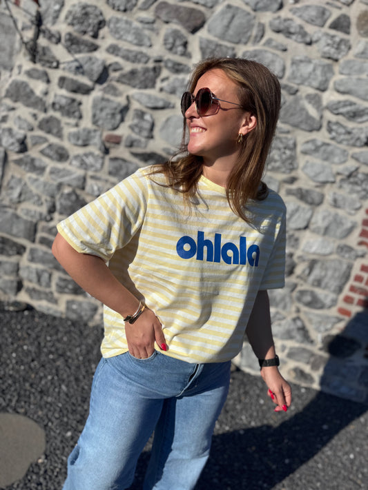 T-SHIRT OHLALA - JAUNE