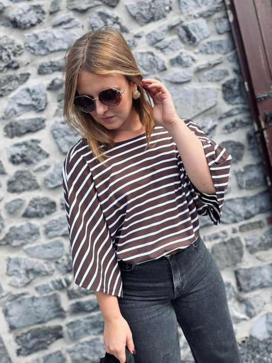 BLOUSE ADÈLE - Chocolat