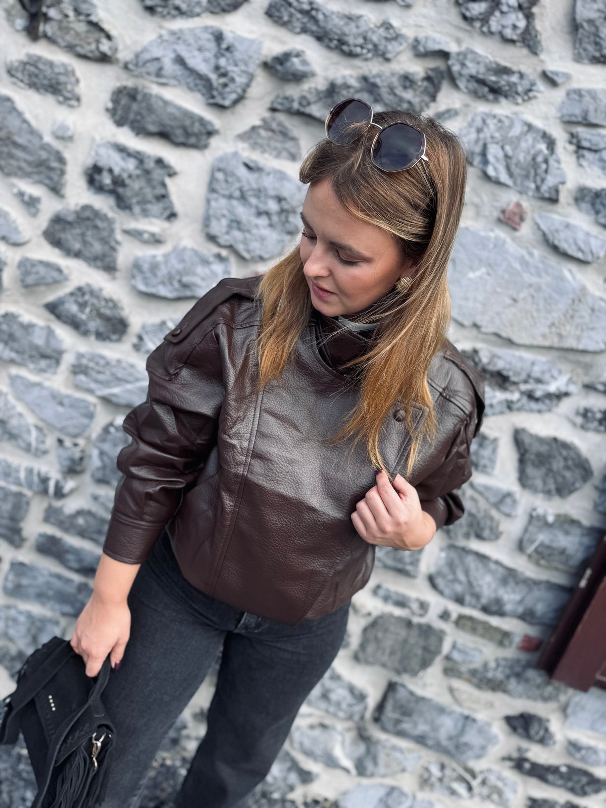 VESTE PAOLA - Chocolat