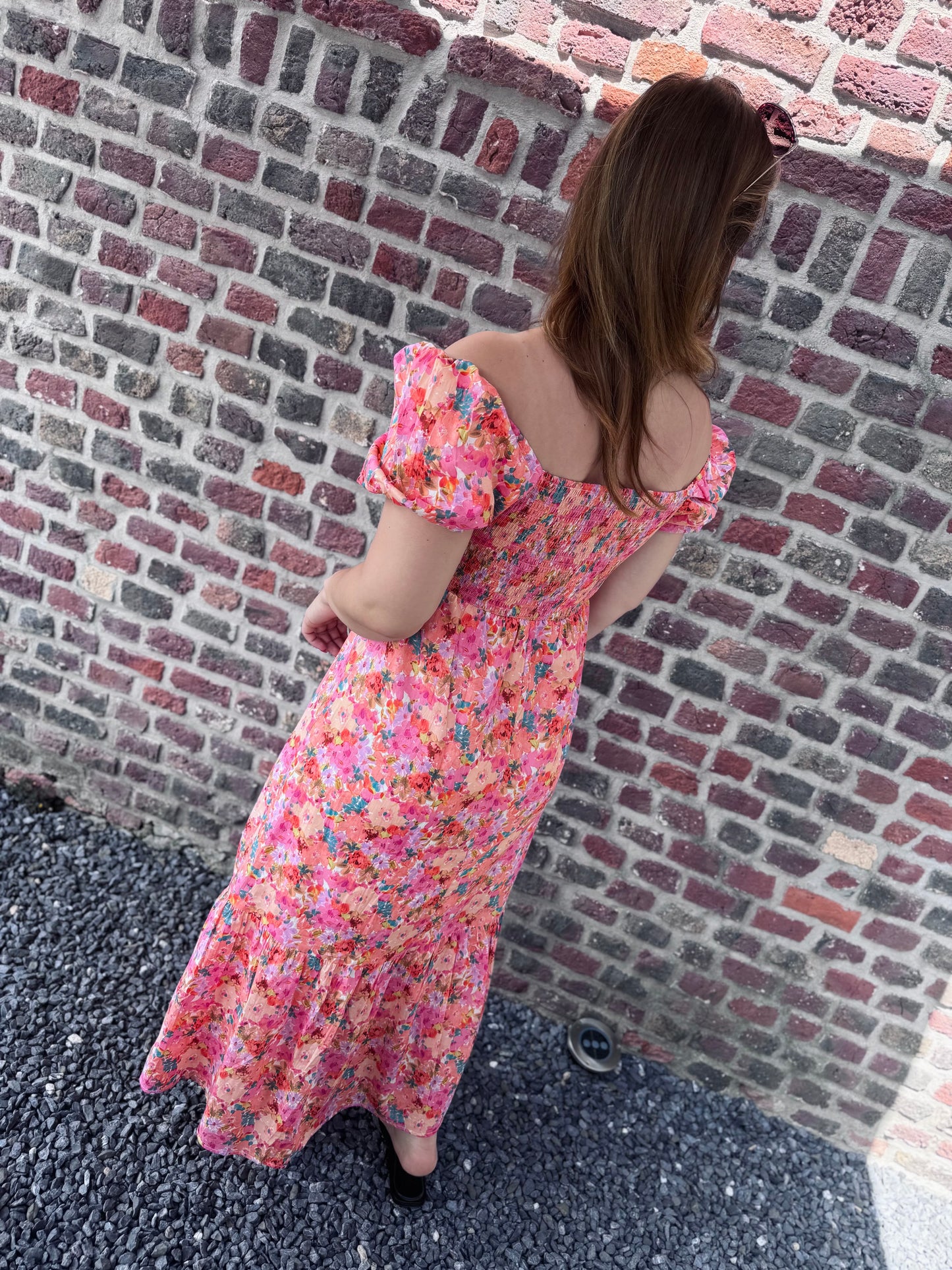 Robe longue Flora - Rose
