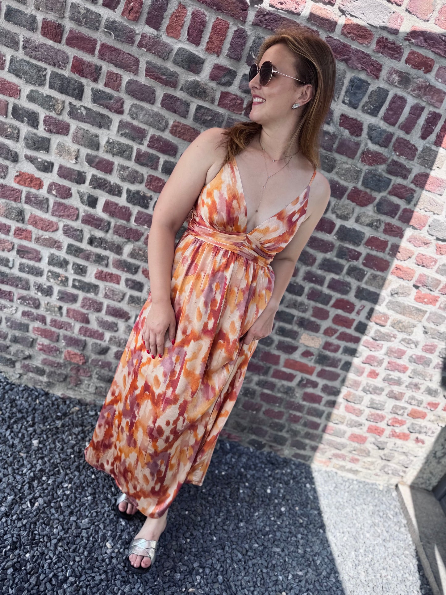 Robe longue Bruna - Orange
