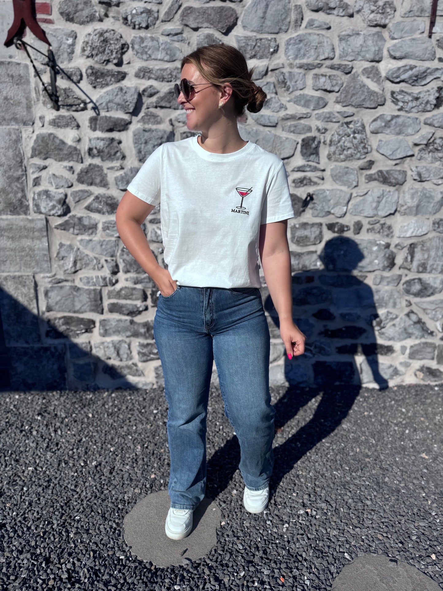 T-SHIRT MARTINI - BLANC